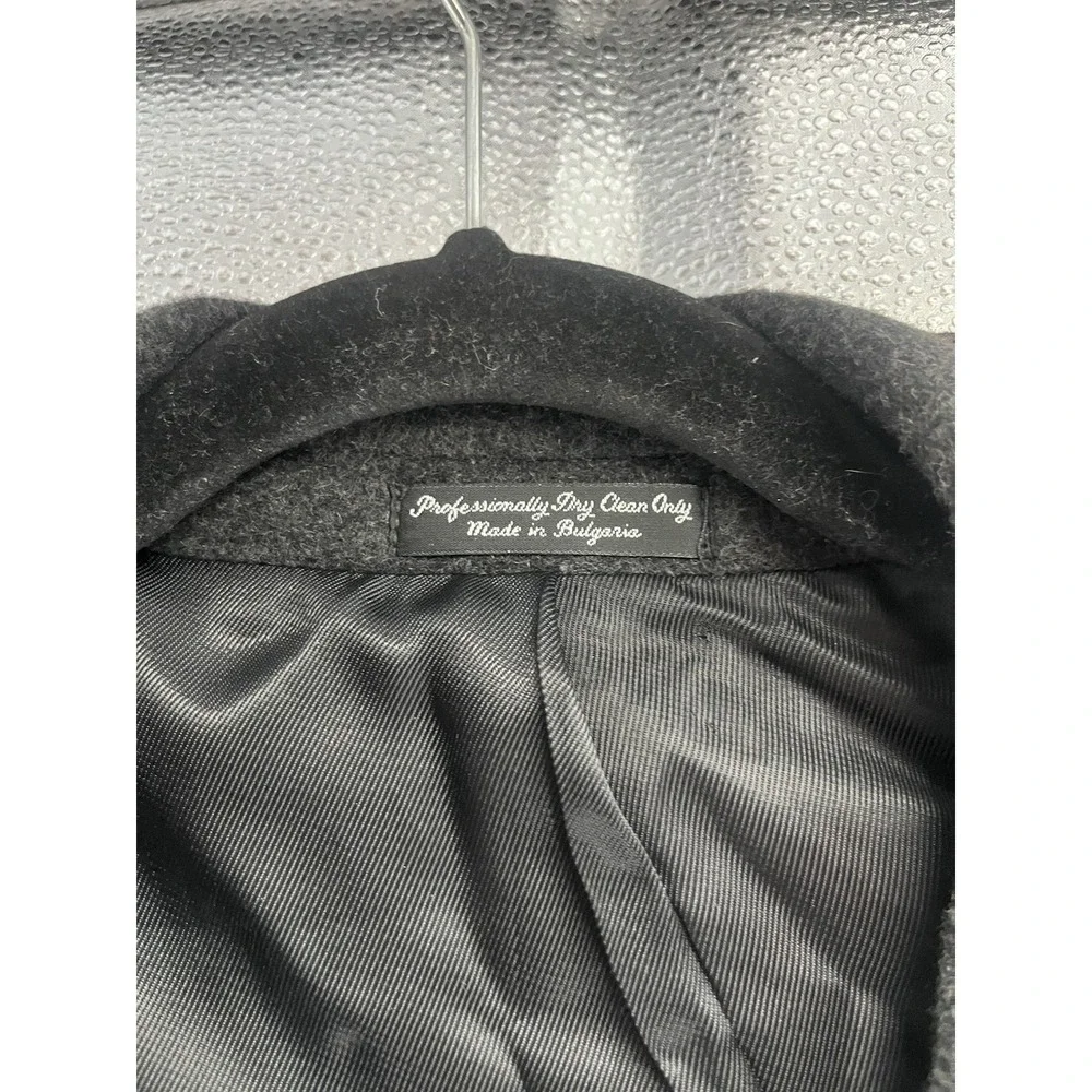 Silver Cloud‎ Cashmere Blend Men's Long Grey Lined Coat Size 46L 3-Button Trench